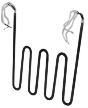 Formed tubular heater with terminals at different places